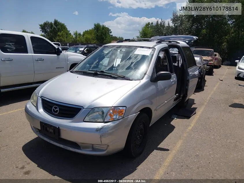2001 Mazda Mpv Dx/Es/Lx VIN: JM3LW28Y610178814 Lot: 45522517