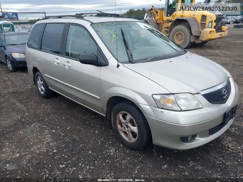 2002 Mazda Mpv Es/Lx VIN: JM3LW28A920322330 Lot: 44647711