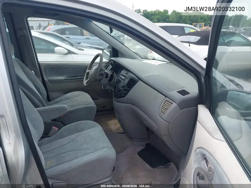 2002 Mazda Mpv Es/Lx VIN: JM3LW28A920332100 Lot: 45062655