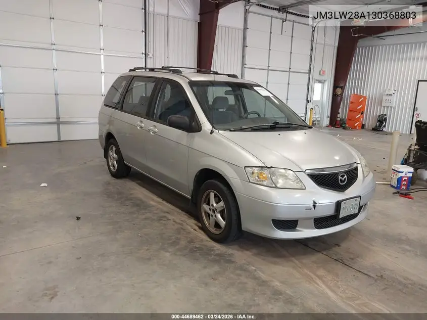 2003 Mazda Mpv Es/Lx/Lx-Sv VIN: JM3LW28A130368803 Lot: 44689462
