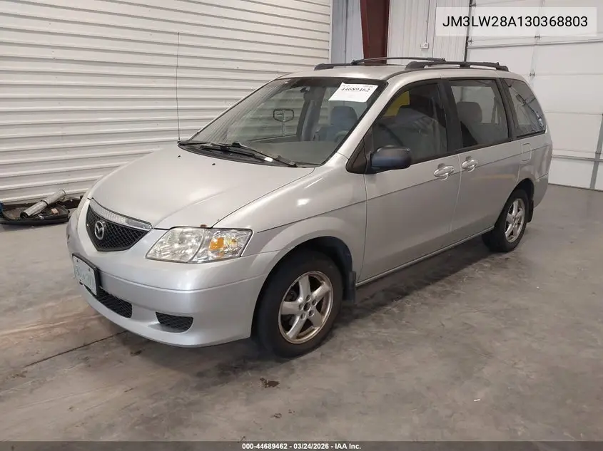 2003 Mazda Mpv Es/Lx/Lx-Sv VIN: JM3LW28A130368803 Lot: 44689462