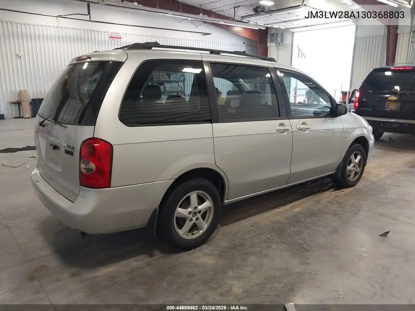2003 Mazda Mpv Es/Lx/Lx-Sv VIN: JM3LW28A130368803 Lot: 44689462