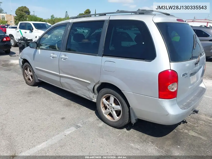 2003 Mazda Mpv Es/Lx/Lx-Sv VIN: JM3LW28J130335543 Lot: 44870658