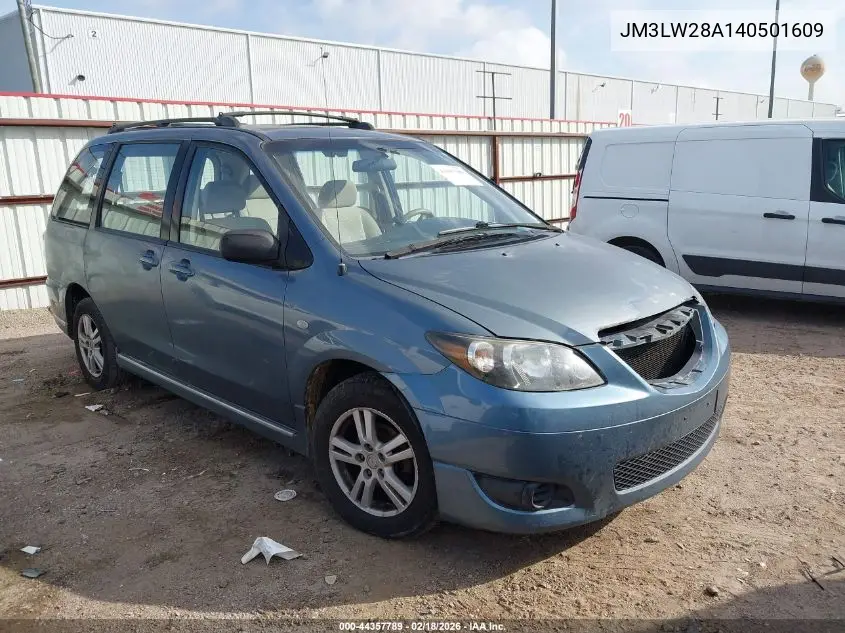 2004 Mazda Mpv Lx VIN: JM3LW28A140501609 Lot: 44357789