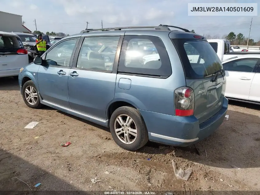 2004 Mazda Mpv Lx VIN: JM3LW28A140501609 Lot: 44357789