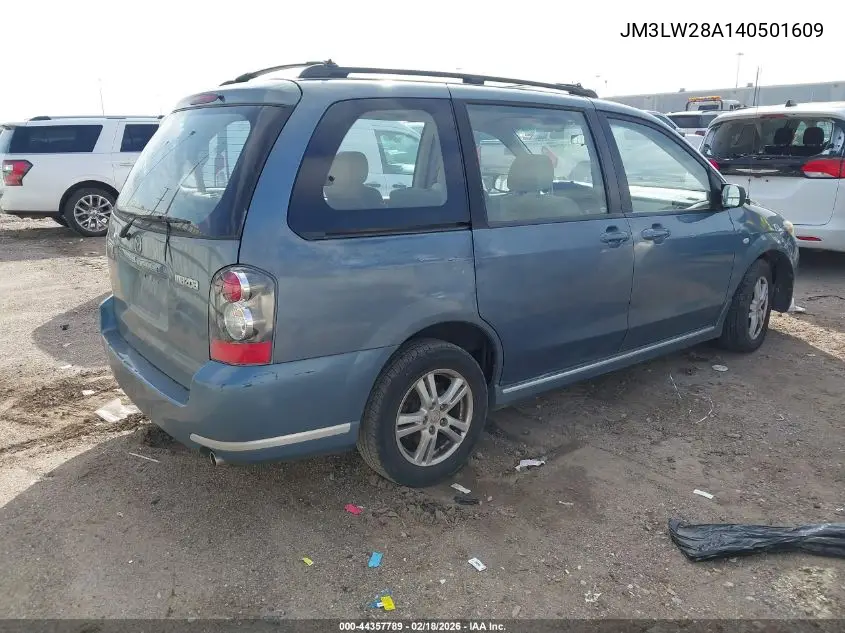 2004 Mazda Mpv Lx VIN: JM3LW28A140501609 Lot: 44357789