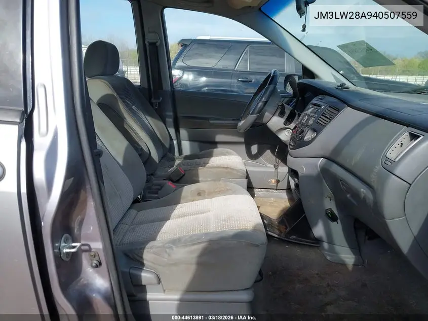 2004 Mazda Mpv Lx VIN: JM3LW28A940507559 Lot: 44613891