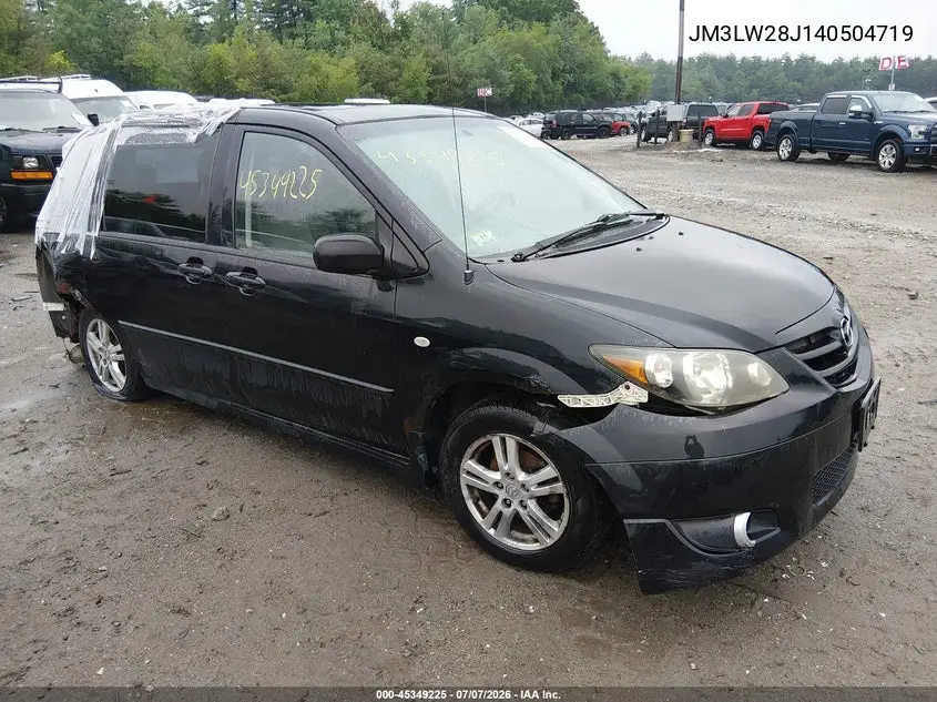 2004 Mazda Mpv Lx VIN: JM3LW28J140504719 Lot: 45349225
