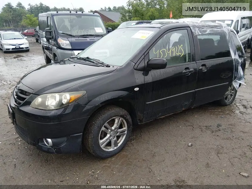 2004 Mazda Mpv Lx VIN: JM3LW28J140504719 Lot: 45349225