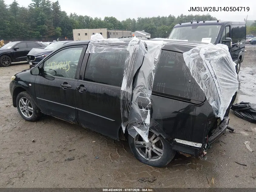 2004 Mazda Mpv Lx VIN: JM3LW28J140504719 Lot: 45349225