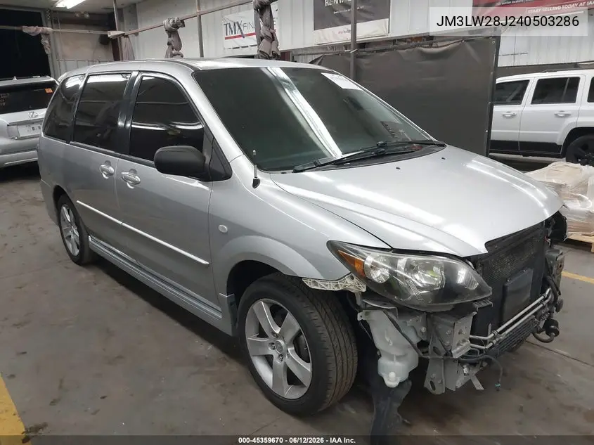 2004 Mazda Mpv Es VIN: JM3LW28J240503286 Lot: 45359670