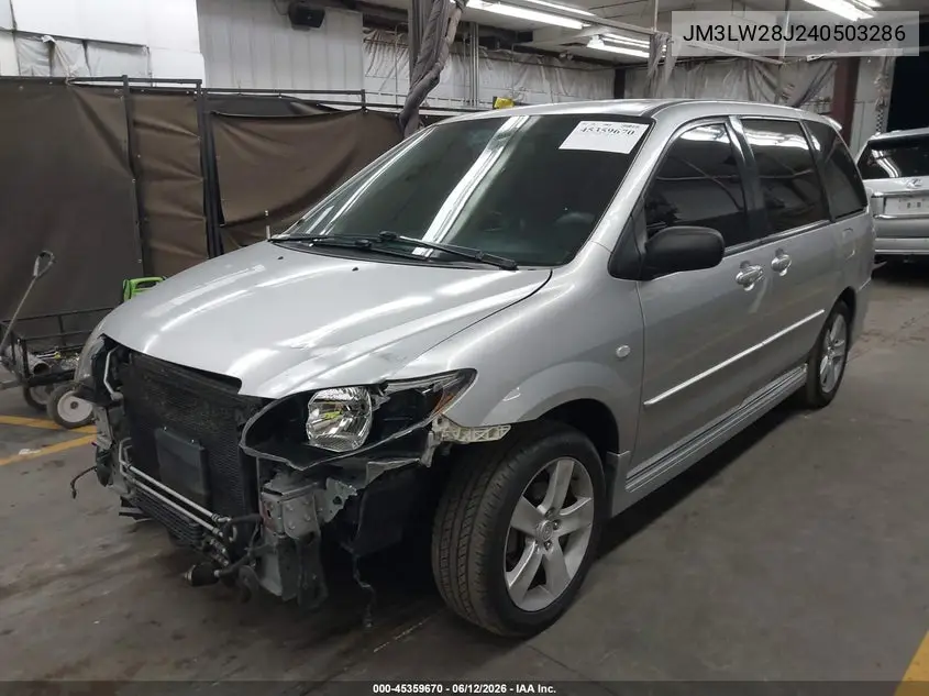 2004 Mazda Mpv Es VIN: JM3LW28J240503286 Lot: 45359670
