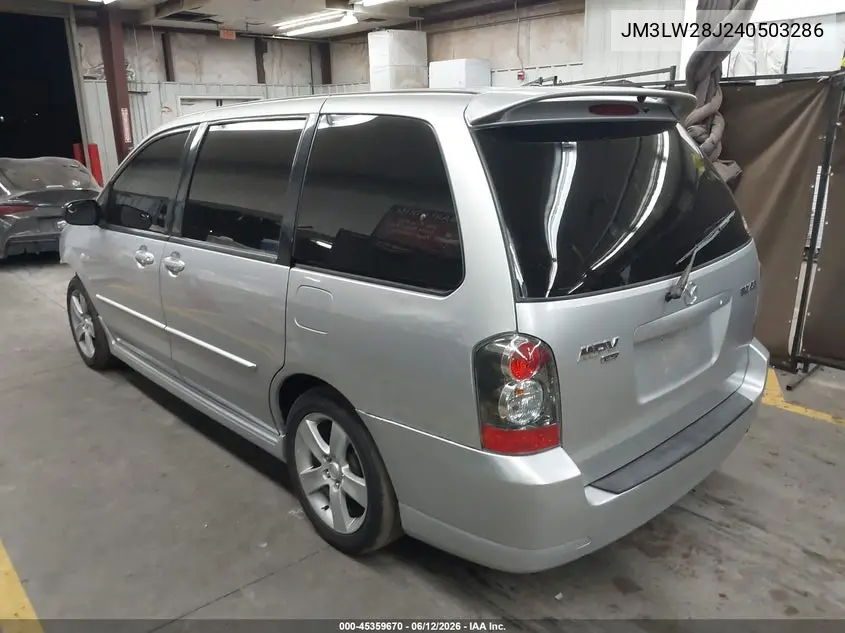 2004 Mazda Mpv Es VIN: JM3LW28J240503286 Lot: 45359670