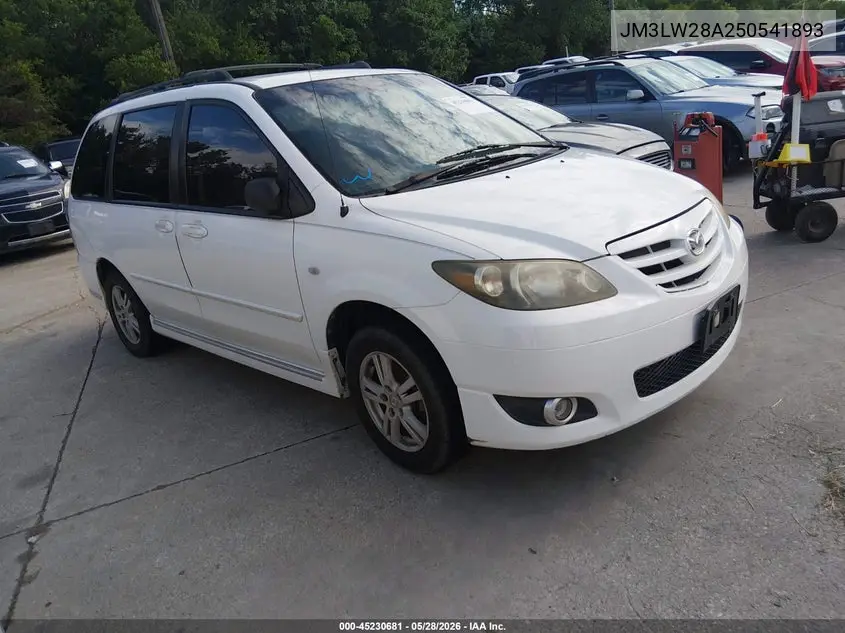 2005 Mazda Mpv Lx VIN: JM3LW28A250541893 Lot: 45230681