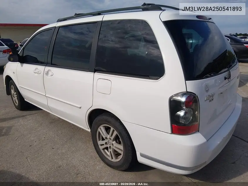 2005 Mazda Mpv Lx VIN: JM3LW28A250541893 Lot: 45230681