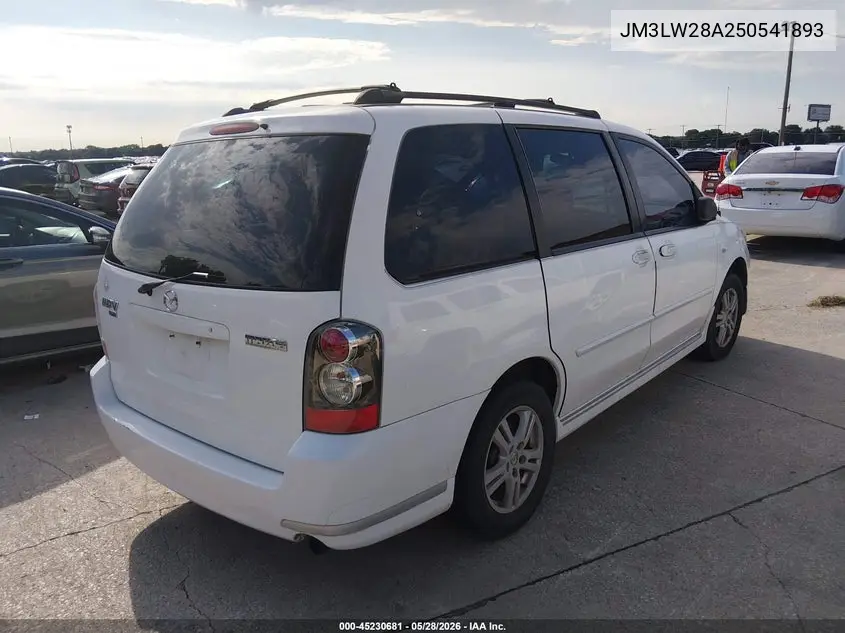 2005 Mazda Mpv Lx VIN: JM3LW28A250541893 Lot: 45230681