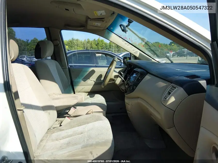 2005 Mazda Mpv Lx VIN: JM3LW28A050547322 Lot: 45519765