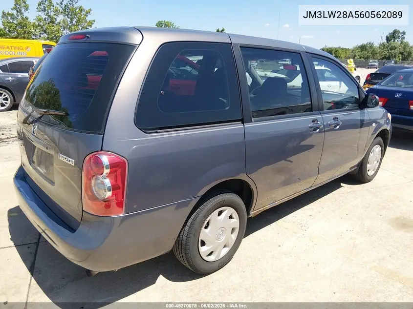 2006 Mazda Mpv Lx-Sv VIN: JM3LW28A560562089 Lot: 45270078