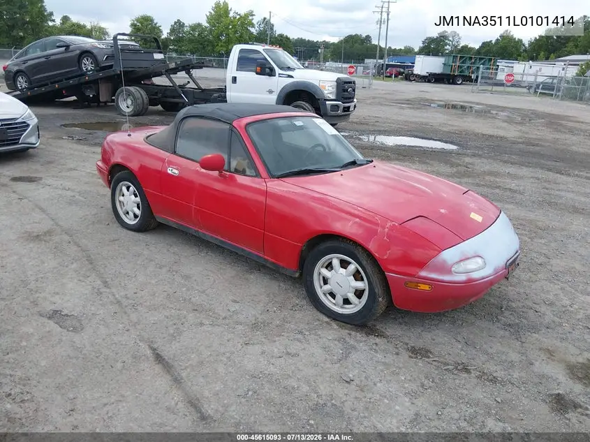 1990 Mazda Mx-5 Miata VIN: JM1NA3511L0101414 Lot: 45615093