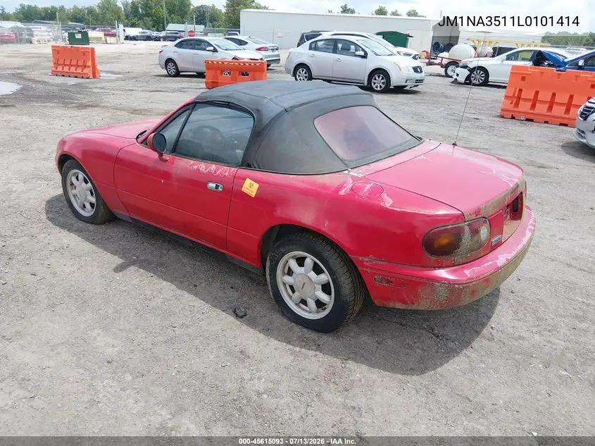 1990 Mazda Mx-5 Miata VIN: JM1NA3511L0101414 Lot: 45615093