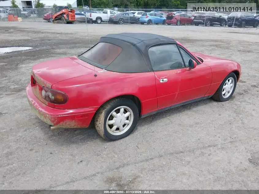 1990 Mazda Mx-5 Miata VIN: JM1NA3511L0101414 Lot: 45615093