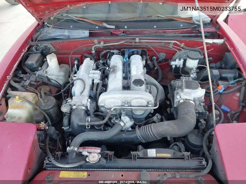 1991 Mazda Mx-5 Miata VIN: JM1NA3515M0233755 Lot: 45091389