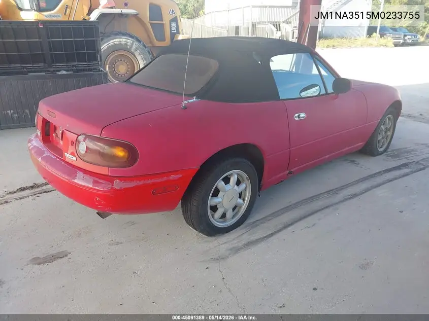 1991 Mazda Mx-5 Miata VIN: JM1NA3515M0233755 Lot: 45091389