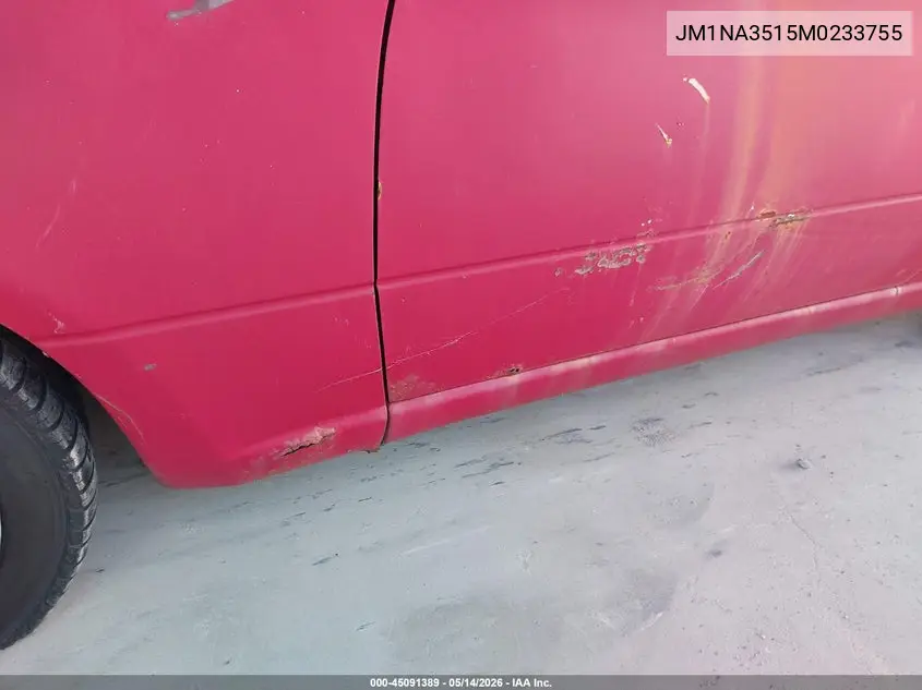 1991 Mazda Mx-5 Miata VIN: JM1NA3515M0233755 Lot: 45091389