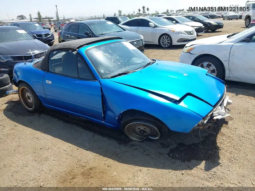 1991 Mazda Mx-5 Miata VIN: JM1NA3518M1221805 Lot: 45325999