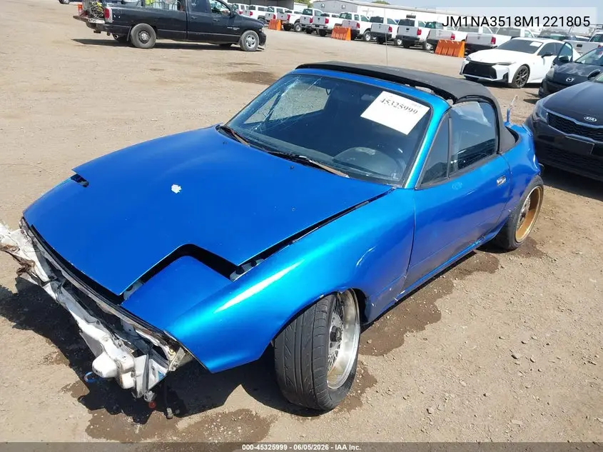 1991 Mazda Mx-5 Miata VIN: JM1NA3518M1221805 Lot: 45325999
