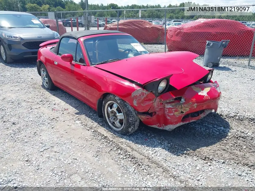 1991 Mazda Mx-5 Miata VIN: JM1NA3518M1219097 Lot: 45565120