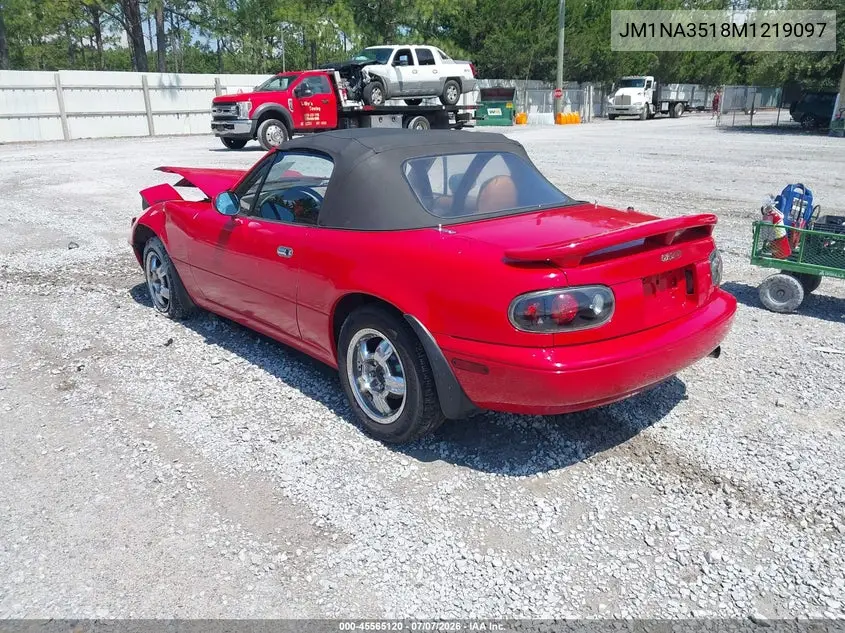 1991 Mazda Mx-5 Miata VIN: JM1NA3518M1219097 Lot: 45565120
