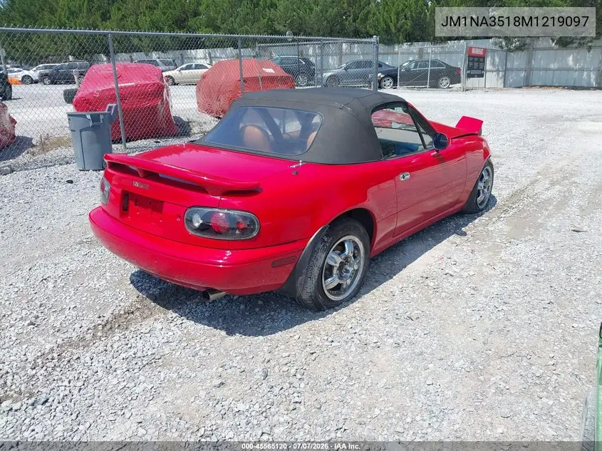 1991 Mazda Mx-5 Miata VIN: JM1NA3518M1219097 Lot: 45565120