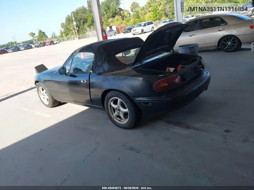 1992 Mazda Mx-5 Miata VIN: JM1NA3511N1316854 Lot: 45493672