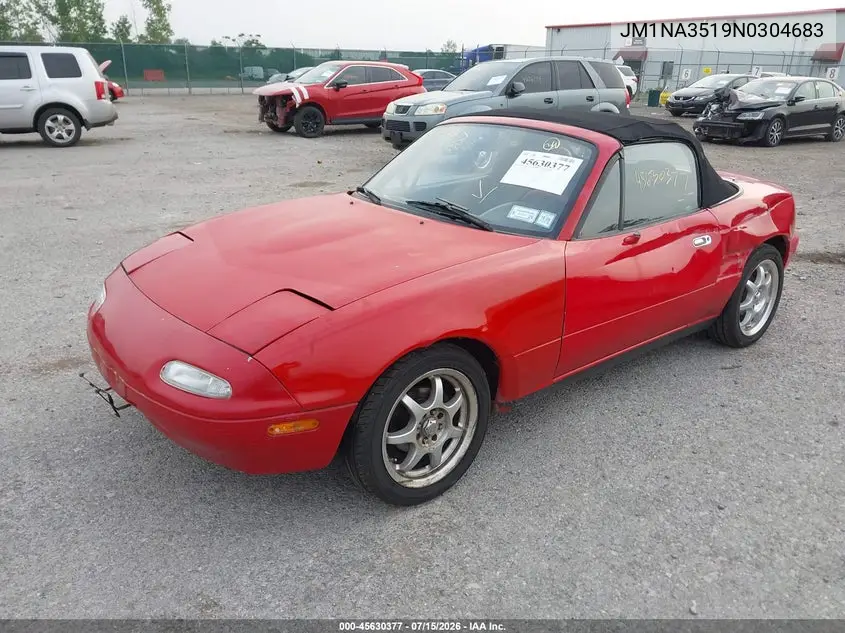 1992 Mazda Mx-5 Miata VIN: JM1NA3519N0304683 Lot: 45630377