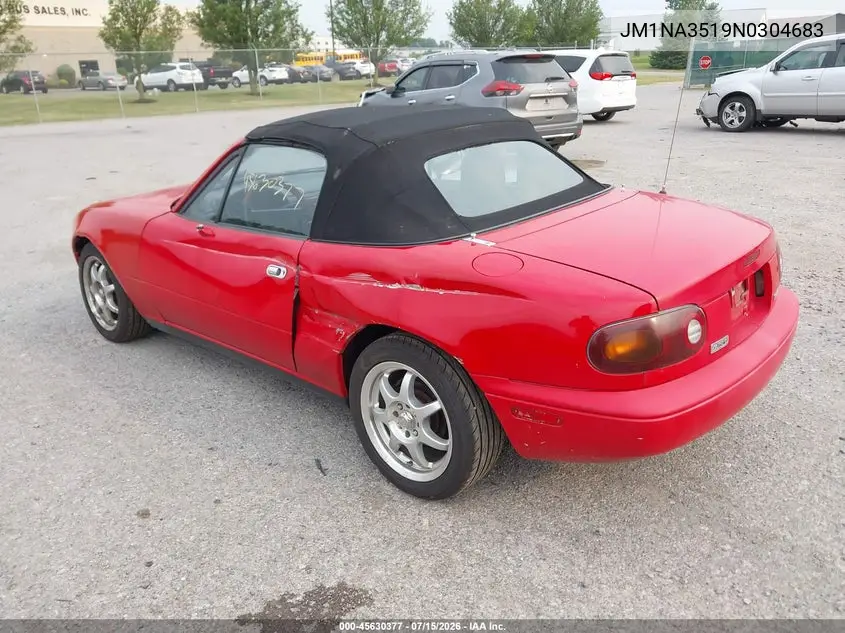 1992 Mazda Mx-5 Miata VIN: JM1NA3519N0304683 Lot: 45630377