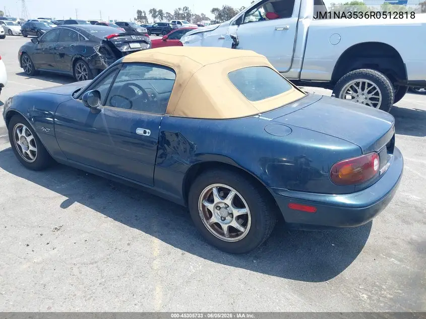1994 Mazda Mx-5 Miata VIN: JM1NA3536R0512818 Lot: 45305733