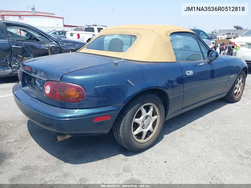 1994 Mazda Mx-5 Miata VIN: JM1NA3536R0512818 Lot: 45305733