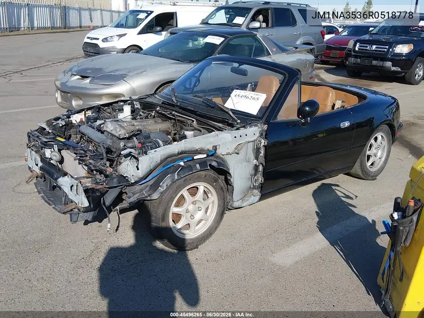 1994 Mazda Mx-5 Miata VIN: JM1NA3536R0518778 Lot: 45496265