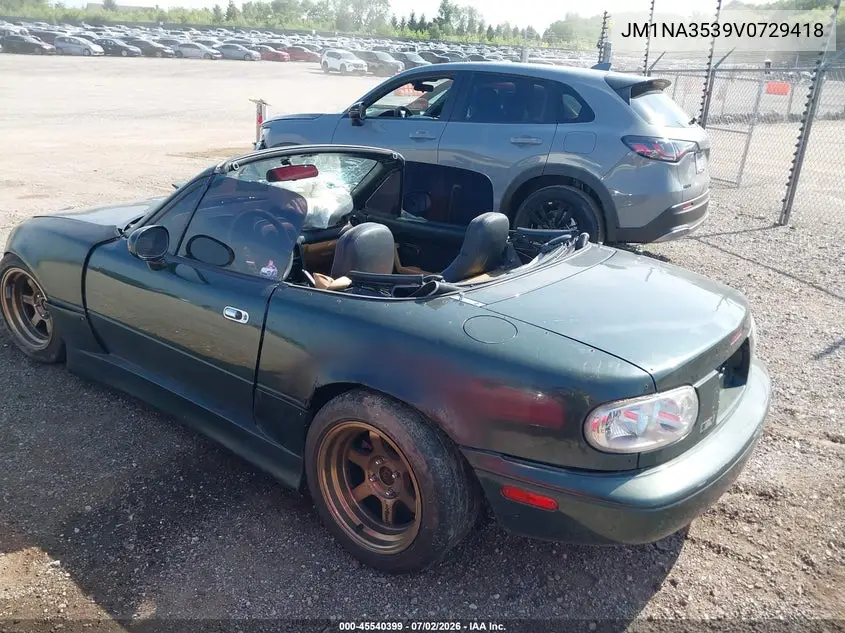 1997 Mazda Mx-5 Miata Leather Pkg/M Edition/Popular Equipment Pkg/R Pkg./Sto/Sto-Edition/Touring Pkg VIN: JM1NA3539V0729418 Lot: 45540399