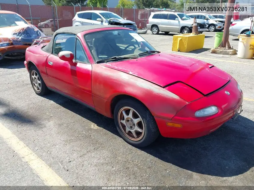 1997 Mazda Mx-5 Miata Leather Pkg/M Edition/Popular Equipment Pkg/R Pkg./Sto/Sto-Edition/Touring Pkg VIN: JM1NA353XV0736281 Lot: 45592799