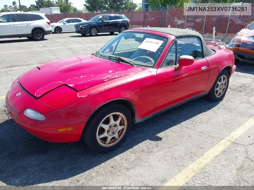 1997 Mazda Mx-5 Miata Leather Pkg/M Edition/Popular Equipment Pkg/R Pkg./Sto/Sto-Edition/Touring Pkg VIN: JM1NA353XV0736281 Lot: 45592799
