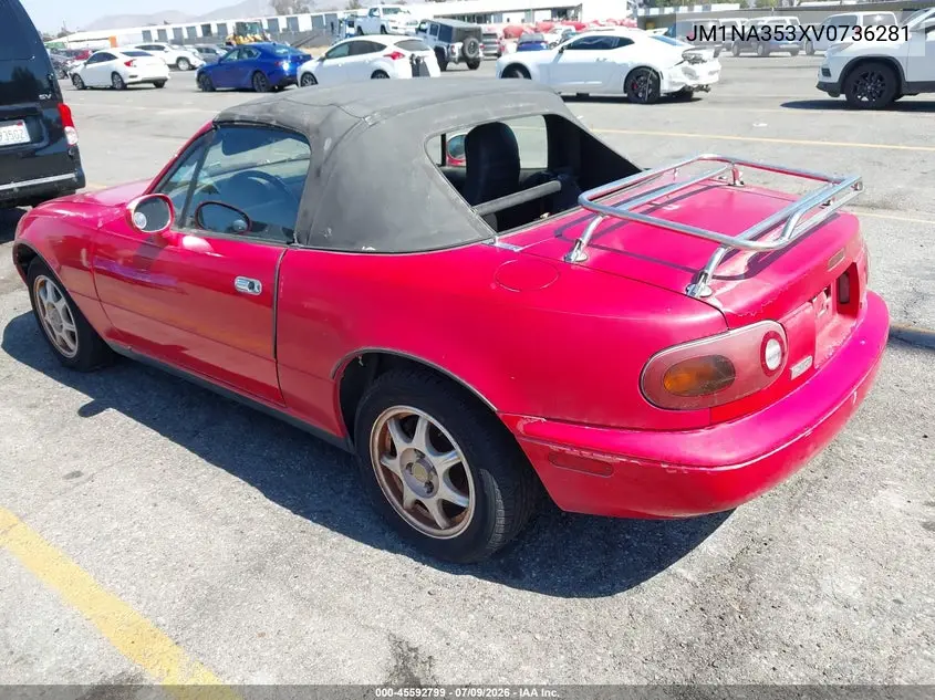 1997 Mazda Mx-5 Miata Leather Pkg/M Edition/Popular Equipment Pkg/R Pkg./Sto/Sto-Edition/Touring Pkg VIN: JM1NA353XV0736281 Lot: 45592799