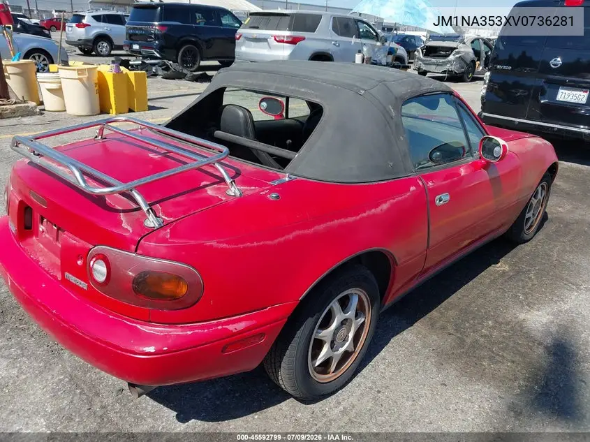 1997 Mazda Mx-5 Miata Leather Pkg/M Edition/Popular Equipment Pkg/R Pkg./Sto/Sto-Edition/Touring Pkg VIN: JM1NA353XV0736281 Lot: 45592799