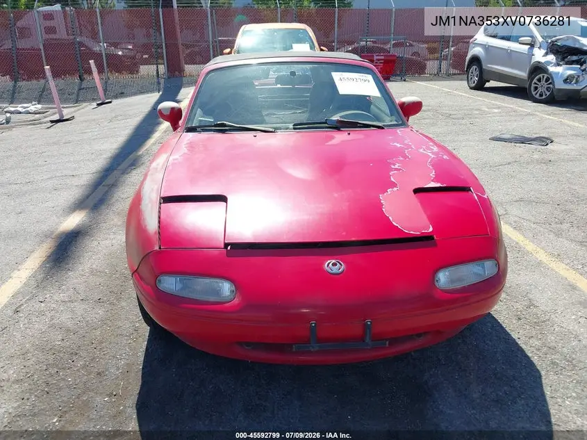 1997 Mazda Mx-5 Miata Leather Pkg/M Edition/Popular Equipment Pkg/R Pkg./Sto/Sto-Edition/Touring Pkg VIN: JM1NA353XV0736281 Lot: 45592799