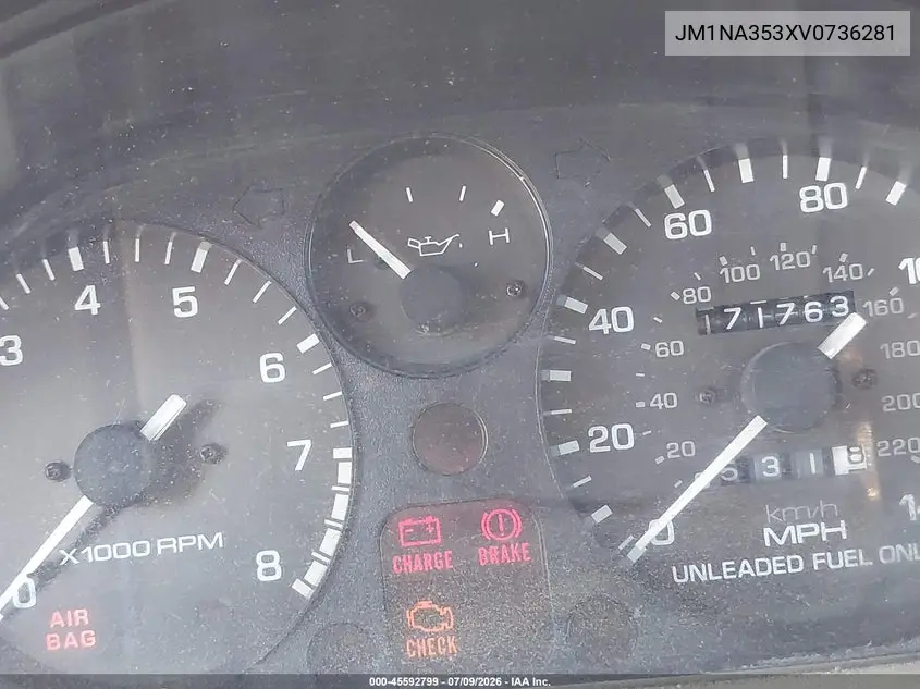 1997 Mazda Mx-5 Miata Leather Pkg/M Edition/Popular Equipment Pkg/R Pkg./Sto/Sto-Edition/Touring Pkg VIN: JM1NA353XV0736281 Lot: 45592799