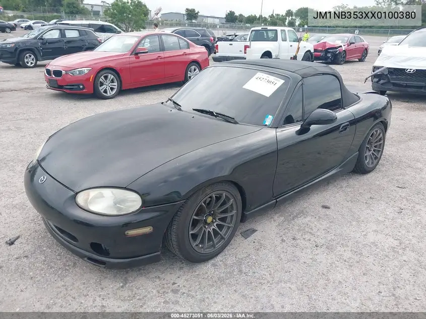1999 Mazda Mx-5 Miata Leather Pkg/Popular Equipment Pkg/Sports Pkg/Touring Pkg VIN: JM1NB353XX0100380 Lot: 45273051