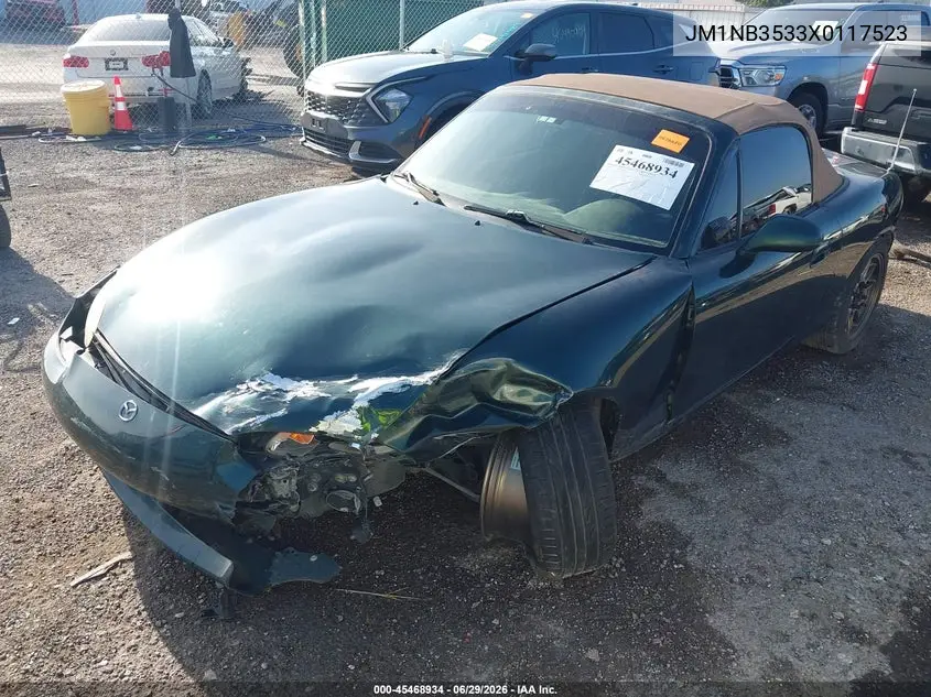1999 Mazda Mx-5 Miata Leather Pkg/Popular Equipment Pkg/Sports Pkg/Touring Pkg VIN: JM1NB3533X0117523 Lot: 45468934