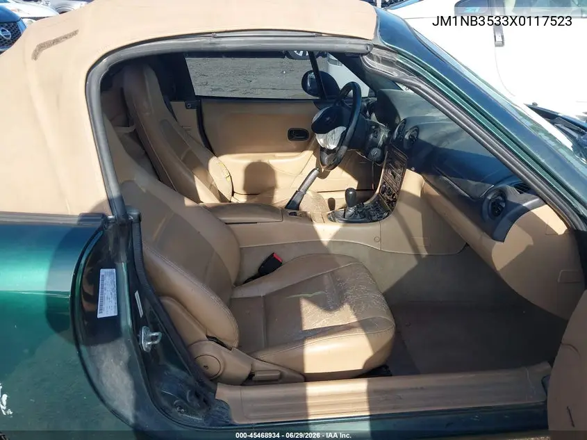 1999 Mazda Mx-5 Miata Leather Pkg/Popular Equipment Pkg/Sports Pkg/Touring Pkg VIN: JM1NB3533X0117523 Lot: 45468934