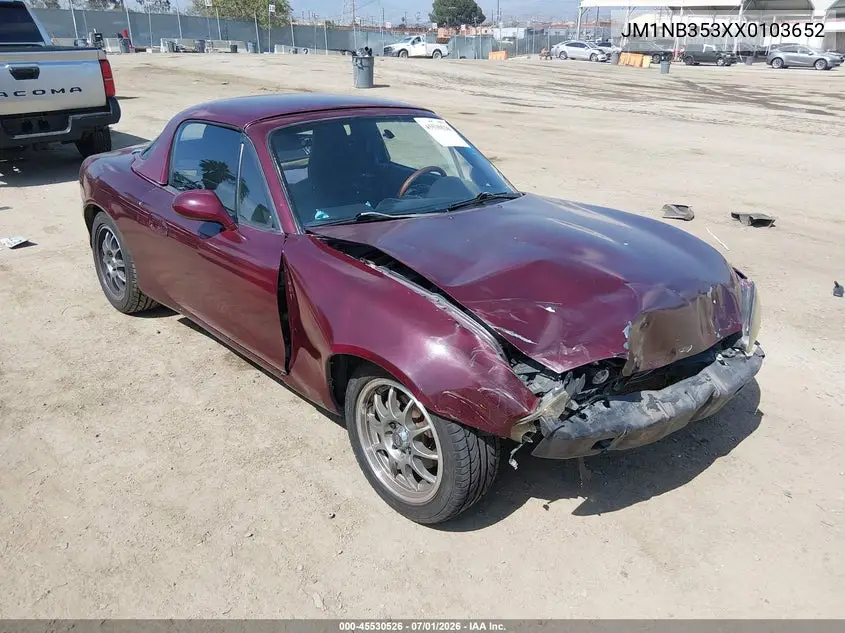 1999 Mazda Mx-5 Miata 10Th Anniversary Edition/Leather/Popular Equip/Sport/Touring VIN: JM1NB353XX0103652 Lot: 45530526